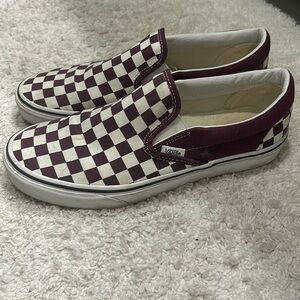 Purple checkered vans